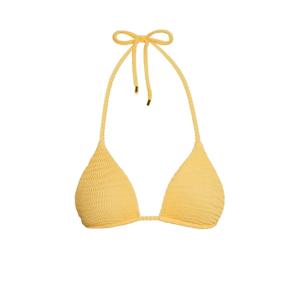Monday Swimwear Palma Top Honey Crinkle Yellow Medium New With Tags